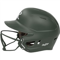 Rawlings Mach Hi-Viz Fastpitch Softball Batting Helmet, Dark Green