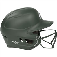 Rawlings Mach Hi-Viz Fastpitch Softball Batting Helmet, Dark Green