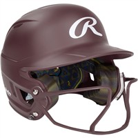 Rawlings Mach Hi-Viz Fastpitch Softball Batting Helmet, Maroon