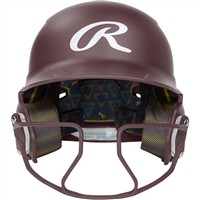 Rawlings Mach Hi-Viz Fastpitch Softball Batting Helmet, Maroon