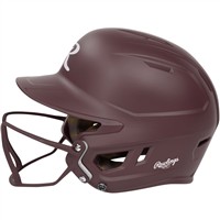 Rawlings Mach Hi-Viz Fastpitch Softball Batting Helmet, Maroon
