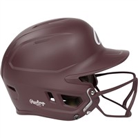 Rawlings Mach Hi-Viz Fastpitch Softball Batting Helmet, Maroon