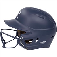 Rawlings Mach Hi-Viz Fastpitch Softball Batting Helmet, Navy