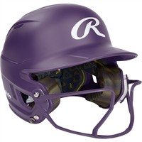 Rawlings Mach Hi-Viz Fastpitch Softball Batting Helmet, Purple