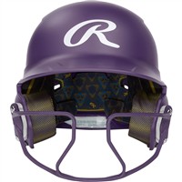 Rawlings Mach Hi-Viz Fastpitch Softball Batting Helmet, Purple