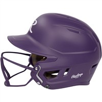 Rawlings Mach Hi-Viz Fastpitch Softball Batting Helmet, Purple