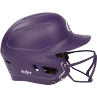 Rawlings Mach Hi-Viz Fastpitch Softball Batting Helmet, Purple