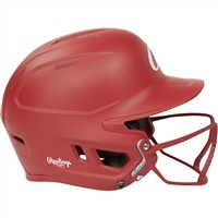 Rawlings Mach Hi-Viz Fastpitch Softball Batting Helmet, Scarlet