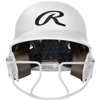 Rawlings Mach Hi-Viz Fastpitch Softball Batting Helmet, White