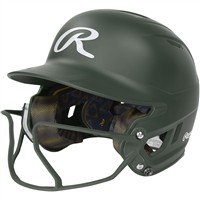 Rawlings Mach Hi-Viz Fastpitch Softball Batting Helmet, Dark Green