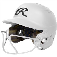 Rawlings Mach Hi-Viz Fastpitch Softball Batting Helmet, White