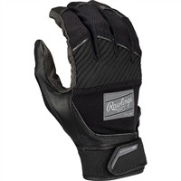 Rawlings Women's Workhorse OKC Fastpitch Softball Batting Gloves, Charcoal/Black