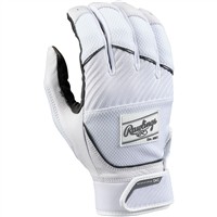 Rawlings Women's Workhorse OKC Fastpitch Softball Batting Gloves, Charcoal/White