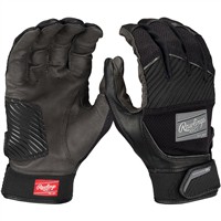 Rawlings Women's Workhorse OKC Fastpitch Softball Batting Gloves, Charcoal/Black