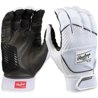 Rawlings Women's Workhorse OKC Fastpitch Softball Batting Gloves, Charcoal/White