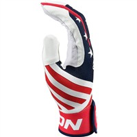 Easton Adult Mav GT Batting Gloves, Red/White/Blue