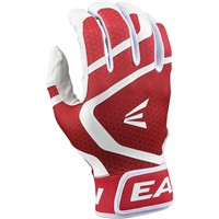 Easton Adult Mav GT Batting Gloves, White/Red