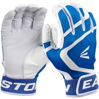 Easton Adult Mav GT Batting Gloves, White/Royal