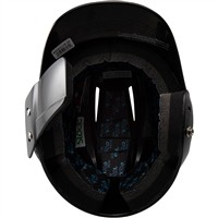 All Star Youth System 7 Batting Helmet W/Jaw Guard, Black