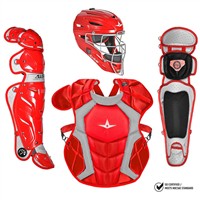 All Star Adult System7 Axis Pro Catchers Set, Scarlet