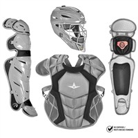 All Star Adult System7 Axis Pro Catchers Set, Silver