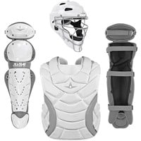 All Star Adult Heiress Fastpitch Softball Catchers Set (Medium), White