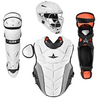 All Star PHX Paige Halstead Fastpitch Softball Catchers Set (Small), White/Black