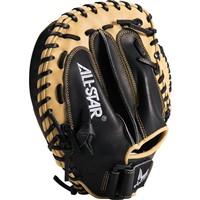 All Star Adult The Equalizer 35in Catchers Training Mitt, Black/Tan