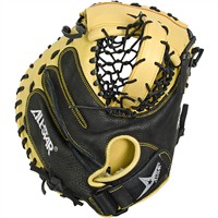 All Star Adult The Keyhole 33.5in Catchers Training Mitt, Black/Tan