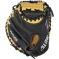 All Star Youth Future Star 31.5in Baseball Catchers Mitt, Black/Tan
