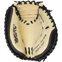 All Star Youth Top Star 31.5in Baseball Catchers Mitt, Black/Tan