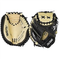 All Star Youth Top Star 31.5in Baseball Catchers Mitt, Black/Tan