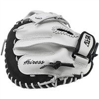 All Star Youth Heiress 32.5in Fastpitch Softball Catchers Mitt, White/Black