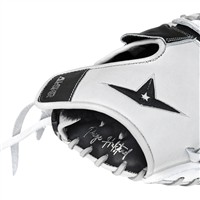 All Star Paige Halstead 34in Fastpitch Softball Catchers Mitt, White/Black