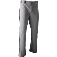 Champro Men's Triple Crown 2.0 Open Bottom Piped Baseball Pants, Grey/Black