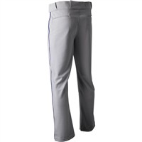Champro Men's Triple Crown 2.0 Open Bottom Piped Baseball Pants, Grey/Navy