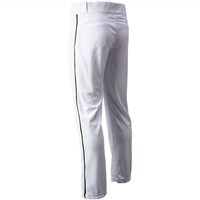 Champro Men's Triple Crown 2.0 Open Bottom Piped Baseball Pants, White/Black