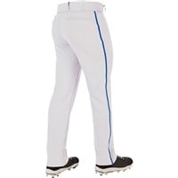 Champro Men's Triple Crown 2.0 Open Bottom Piped Baseball Pants, White/Royal