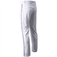 Champro Men's Triple Crown 2.0 Open Bottom Piped Baseball Pants, White/Scarlet