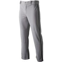 Champro Men's Triple Crown 2.0 Open Bottom Piped Baseball Pants, Grey/Black
