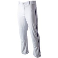 Champro Men's Triple Crown 2.0 Open Bottom Piped Baseball Pants, White/Scarlet