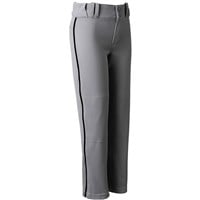 Champro Youth Triple Crown 2.0 Open Bottom Piped Baseball Pants, Grey/Black