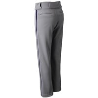 Champro Youth Triple Crown 2.0 Open Bottom Piped Baseball Pants, Grey/Navy