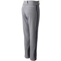 Champro Youth Triple Crown 2.0 Open Bottom Piped Baseball Pants, Grey/Navy