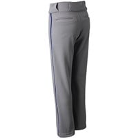 Champro Youth Triple Crown 2.0 Open Bottom Piped Baseball Pants, Grey/Royal