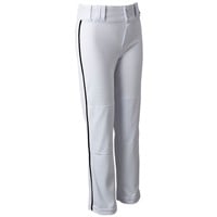 Champro Youth Triple Crown 2.0 Open Bottom Piped Baseball Pants, White/Black