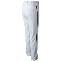 Champro Youth Triple Crown 2.0 Open Bottom Piped Baseball Pants, White/Black