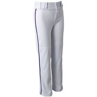 Champro Youth Triple Crown 2.0 Open Bottom Piped Baseball Pants, White/Navy