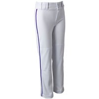 Champro Youth Triple Crown 2.0 Open Bottom Piped Baseball Pants, White/Royal