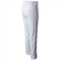Champro Youth Triple Crown 2.0 Open Bottom Piped Baseball Pants, White/Royal